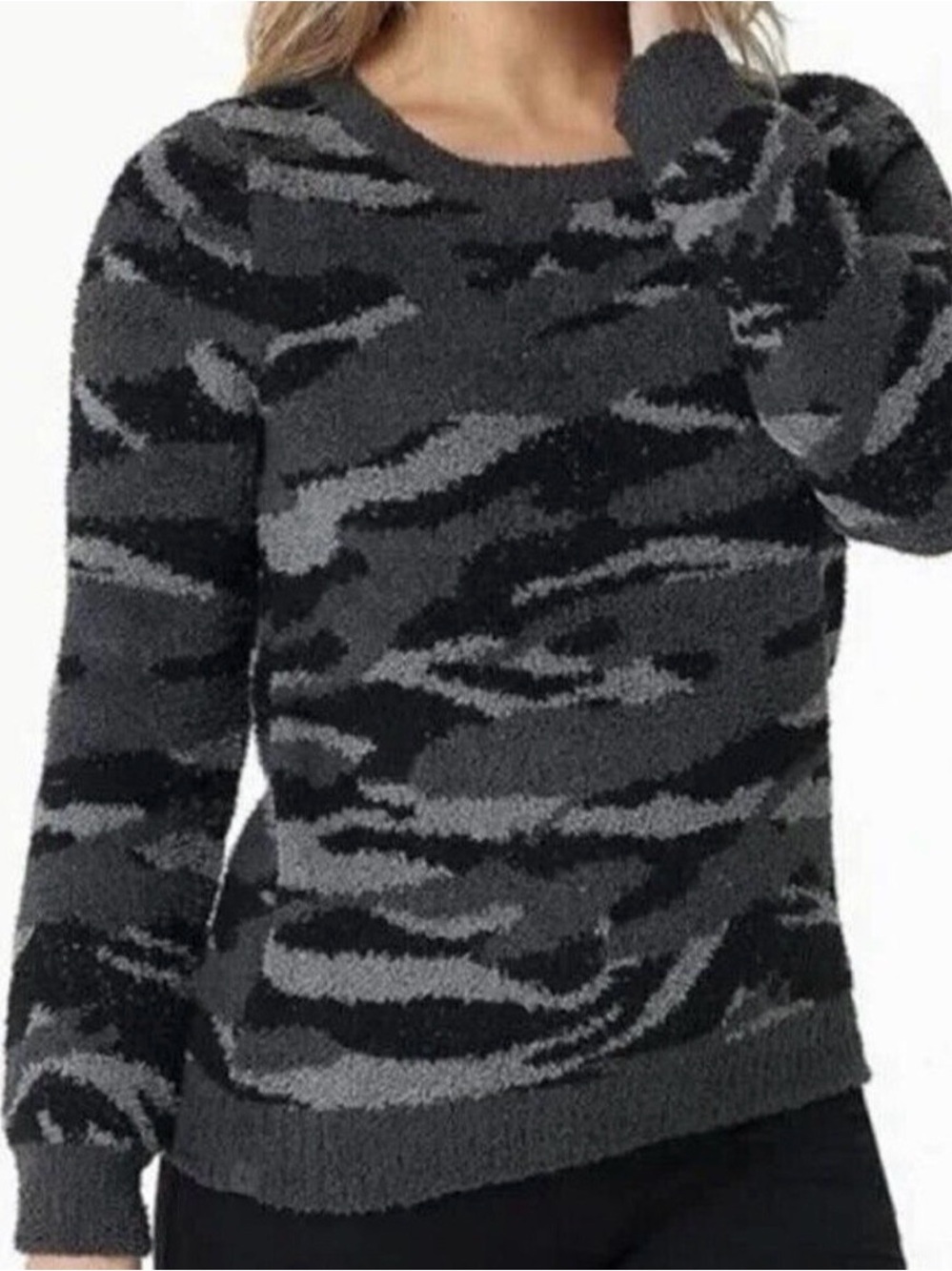 New Barefoot Dreams Black CozyChic Plush Sweater (3X)